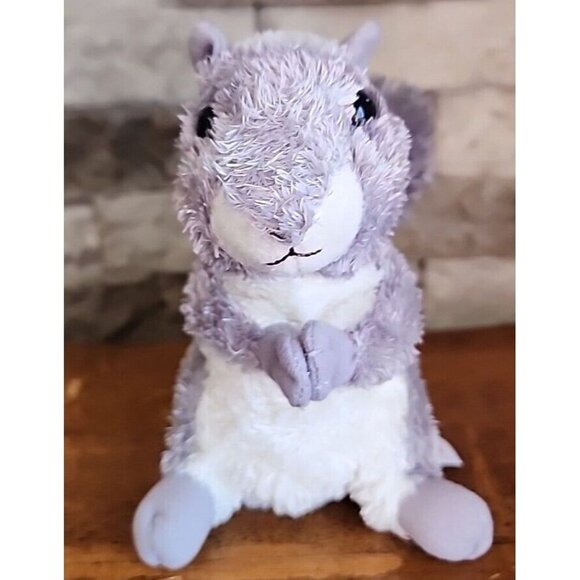 Aurora NUTTY Gray Squirrel Plush Mini Flopsie 6" Realistic Animal Grey Stuffed - Picture 3 of 10